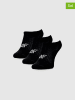4F 3er-Set: Socken in Schwarz