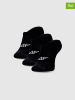 4F 3er-Set: Socken in Schwarz