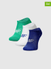 4F 3-delige set: sokken blauw/groen/wit
