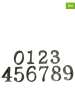 Anticline Dekoracyjne cyfry (10 szt.) w kolorze czarnym - wys. 16 cm