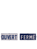 Anticline Dekoschild "Ouvert" in Blau - (B)51 x (H)21 cm
