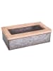 Anticline Opbergbox zilverkleurig/naturel - (B)29 x (H)17 x (D)9 cm