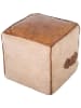 Anticline Pouf in Beige/ Hellbraun - (B)40 x (H)40 x (T)40 cm