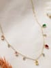 Lodie Silver Vergulde ketting met edelstenen - (L)42 cm