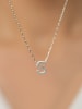 Lodie Silver Zilveren ketting "S" met hanger - (L)43 cm