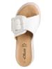s.Oliver Leren slippers wit