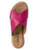 s.Oliver Leder-Pantoletten in Pink