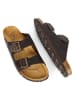 Camel Active Leder-Pantoletten "Bio" in Braun