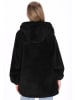 Schmuddelwedda Fleece-Mantel in Schwarz
