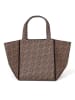 Michael Kors Leder-Henkeltasche in Dunkelbraun - (B)30 x (H)19 x (T)19 cm