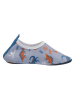 Playshoes Buty "Dino" w kolorze niebieskim do chodzenia na boso