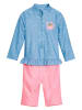 Playshoes Badeanzug in Hellblau/ Rosa