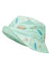 Playshoes Dwustronny kapelusz przeciwsłoneczny "Surf-Bus" w kolorze miętowym