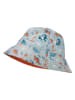 Playshoes Wende-Sonnenhut "Dino" in Orange/ Hellblau