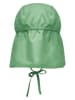 Playshoes Czapka w kolorze zielonym z osłoną karku