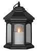 STAR Trading LED-Laterne "Linta" in Schwarz - (H)26 x Ø 17 cm