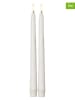 STAR Trading 2-delige set: ledstaafkaarsen ''Flamme Slim'' wit - (H)28 x Ø 2,2 cm