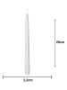 STAR Trading 2er-Set: LED-Stabkerzen ''Flamme Slim'' in Weiß - (H)28 x Ø 2,2 cm