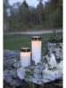 STAR Trading 4er-Set: LED-Grablichter ''Serene'' in Weiß/ Gold - (H)12 x Ø 7 cm