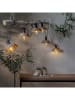STAR Trading LED-Lichterkette "Cesta Light" in Hellbraun/ Schwarz - (B)13 x (H)13 cm