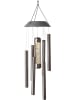 STAR Trading LED-Solar-Windspiel in Silber - (H)35 cm