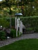STAR Trading LED-Solar-Windspiel in Silber - (H)35 cm