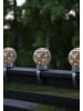 STAR Trading LED-Solar-Gartenstecker "Glory" in Silber/ Transparent - (H)35 cm