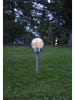 STAR Trading LED-Solar-Gartenstecker "Glory" in Silber/ Transparent - (H)35 cm
