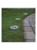 STAR Trading 3er-Set: LED-Solar-Bodenstecker "Lawnlight" in Silber - Ø 12 cm