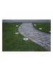 STAR Trading 3er-Set: LED-Solar-Bodenstecker "Lawnlight" in Silber - Ø 12 cm