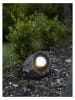 STAR Trading LED-Solarleuchte "Rocky" in Grau - (B)20 x (H)16 cm