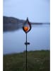STAR Trading LED-Solar-Gartenstecker "Melilla" in Schwarz/ Orange - (H)70 cm