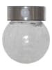 STAR Trading LED-Solar-Wandleuchte "Glory" in Silber - (H)14,5 x Ø 12 cm