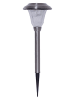 STAR Trading LED-Solar-Gartenstecker "Barcelona" in Silber - (H)41 x Ø 17 cm