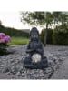 STAR Trading LED-Solar-Dekofigur "Buddha" in Anthrazit - (B)18 x (H)27 x (T)16 cm