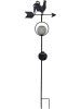 STAR Trading LED-Solar-Gartenstecker "Windy" in Schwarz - (H)81 cm