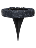 STAR Trading 2-delige set: ledsolartuinstekers "Lawnlight" zwart - Ø 11 cm