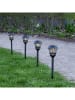 STAR Trading 4er-Set: LED-Solar-Gartenstecker "Lace" in Schwarz - (H)31 x Ø 11 cm