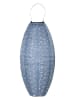 STAR Trading LED-Solar-Laterne "Festa" in Blau - (B)20 x (H)40 cm