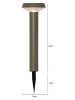 STAR Trading Ledsolartuinsteker "Casa" kaki - (H)45 x Ø 16 cm