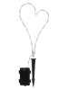 STAR Trading LED-Gartenstecker "Decorationheart" in Weiß - (B)21 x (H)39 cm