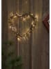 STAR Trading Dekoracyjna lampa LED "Vicke Wreath" w kolorze brązowym - 40 x 40 cm
