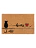Hanse Home Kokos-deurmat ''Cat Home'' lichtbruin/zwart/rood
