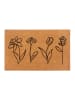 Hanse Home Kokos-deurmat ''Flowers'' lichtbruin/zwart
