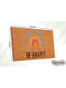 Hanse Home Kokos-deurmat "Be Happy" lichtbruin/meerkleurig