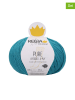 Regia 5-delige set: wollen garen "Premium Pure'' turquoise - 5x 100 g