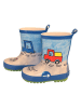 MaxiMo Gummistiefel "Autos" in Blau/ Beige