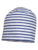 MaxiMo Dwustronna czapka beanie w kolorze błękitno-biało-granatowym