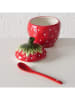 Boltze Marmeladendose "Strawberry" in Rot - (H)14 x Ø 11 cm
