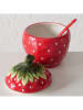 Boltze Marmeladendose "Strawberry" in Rot - (H)14 x Ø 11 cm